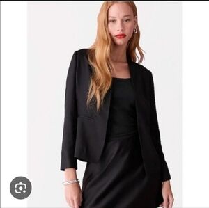 J.Crew Women's Going Out Black Blazer 10 Petite Normcore Minimal Capsule
